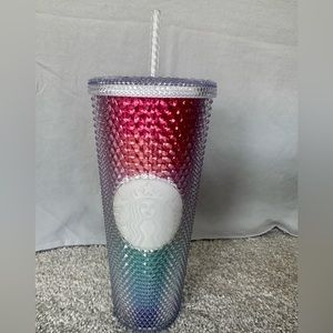 Rainbow Starbucks Studded Tumbler